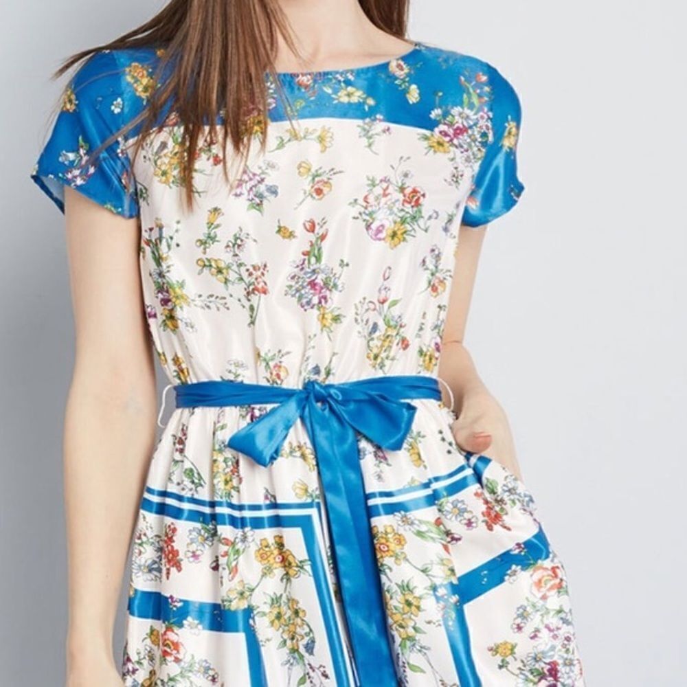 ModCloth Sunlit Reverie Floral Dress XS - Picture 2 of 12